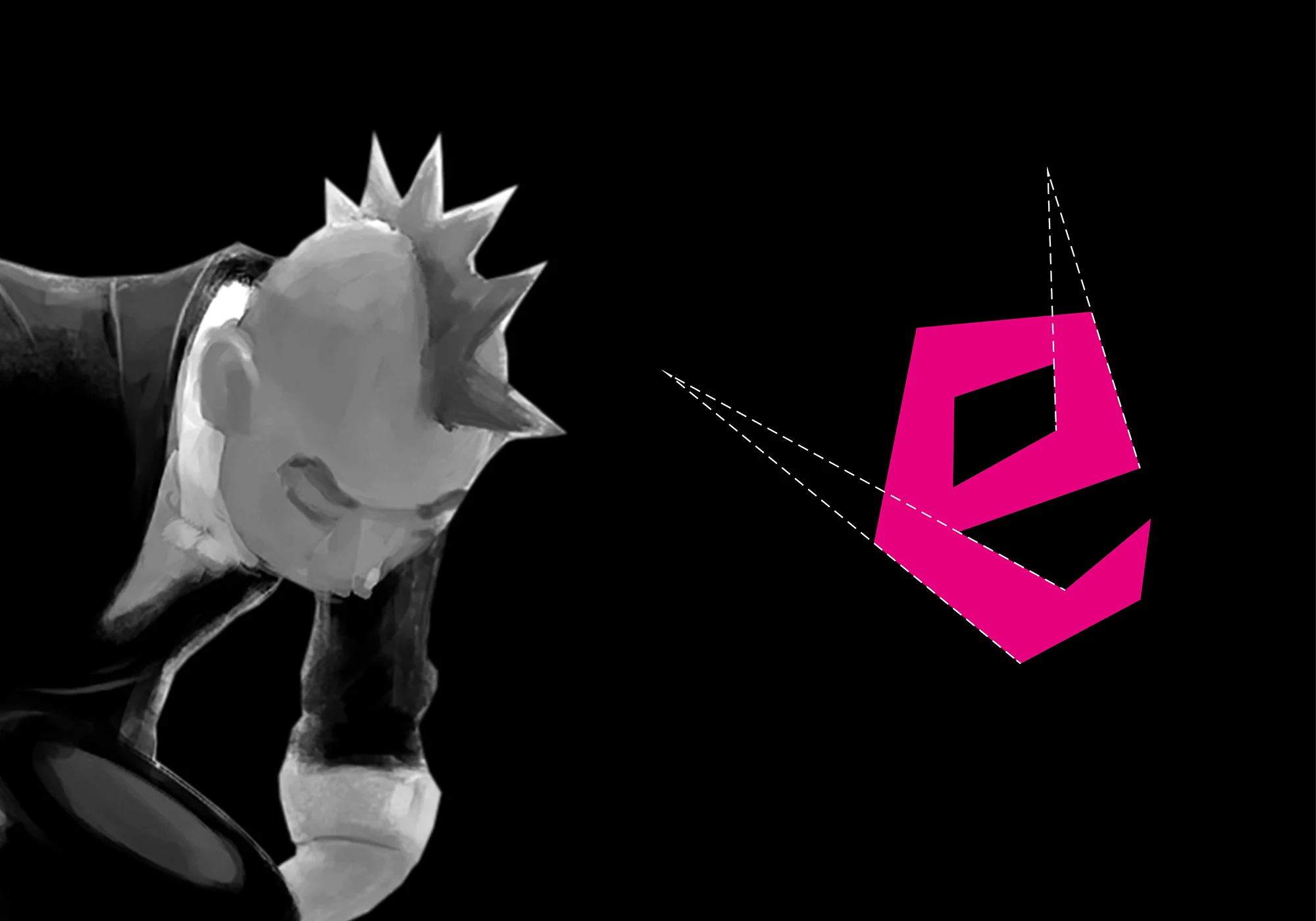 Montage qui traduit le concept typographique