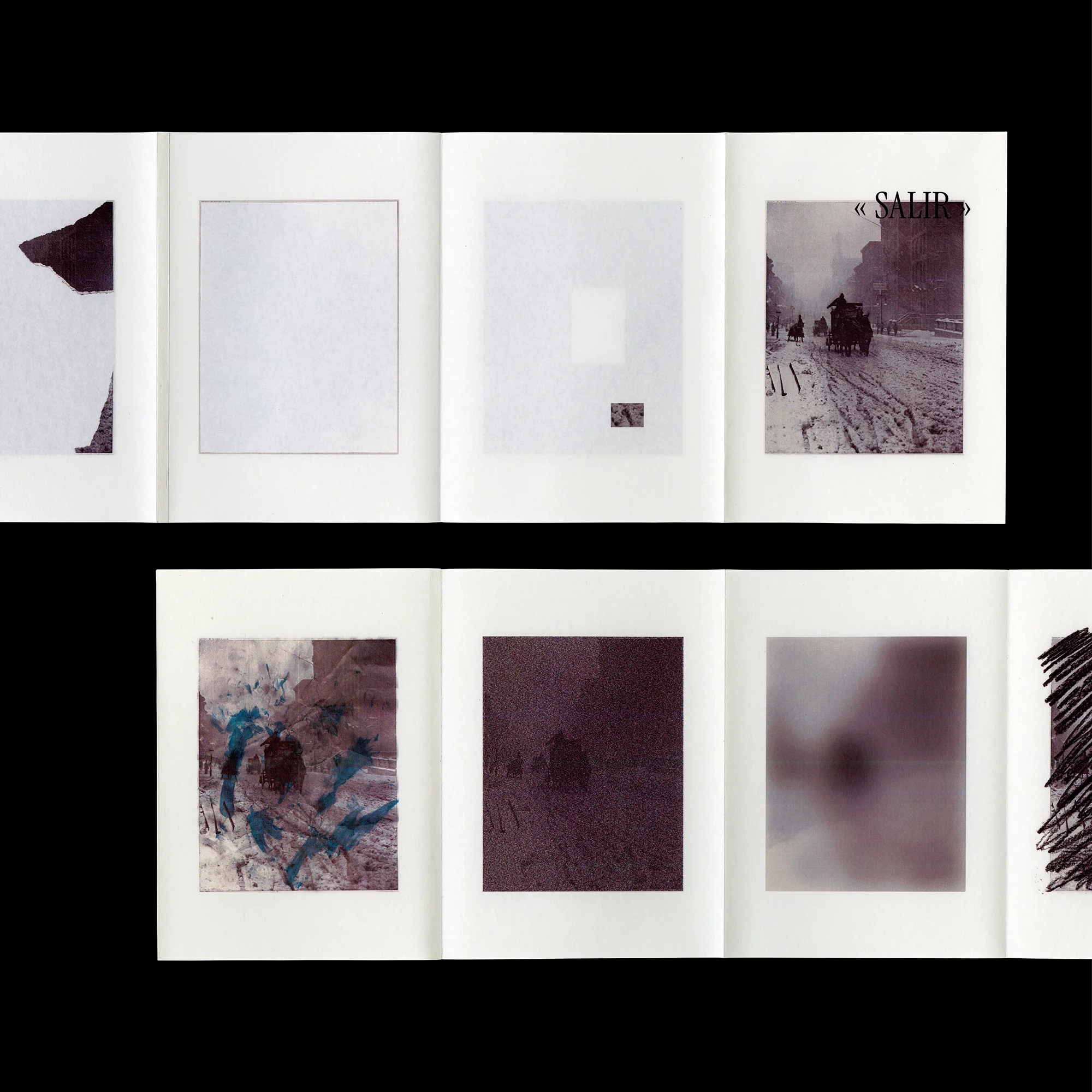 Scan du leporello à plat